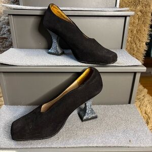Vintage Fluevog Pumps with Classic Square Heel